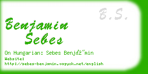 benjamin sebes business card